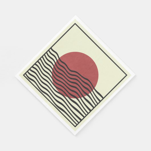 Bauhaus Style Sunset Serviette (Ecke)