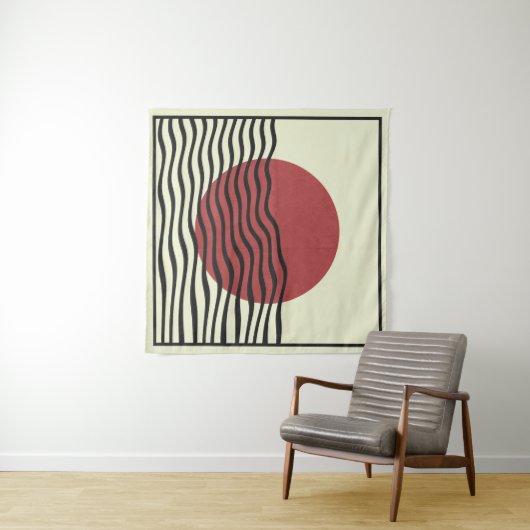 Bauhaus Style Sunset Wandteppich (Beispiel (Horizontal))