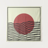 Bauhaus Style Sunset Wandteppich (Vorderseite)