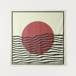 Bauhaus Style Sunset Wandteppich