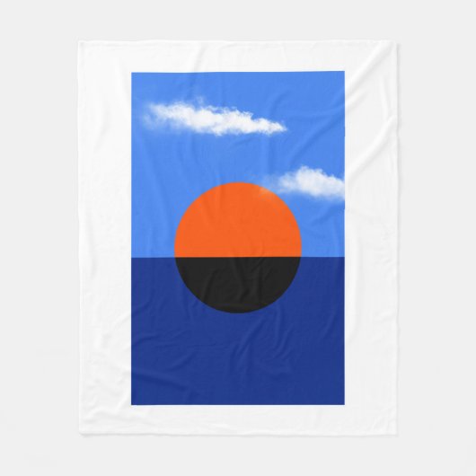 Bauhaus Summer Horizon Fleecedecke (Vorderseite)