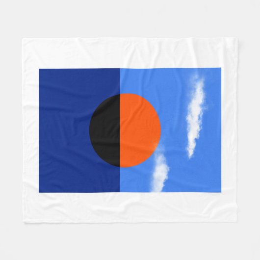 Bauhaus Summer Horizon Fleecedecke (Vorderseite (Horizontal))