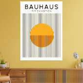 Bauhaus Sun Lines Poster Mid-Century Print Leinwanddruck (Insitu (Wohnzimmer))