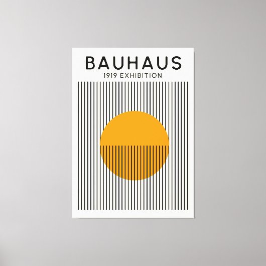 Bauhaus Sun Lines Poster Mid-Century Print Leinwanddruck (Vorderseite)