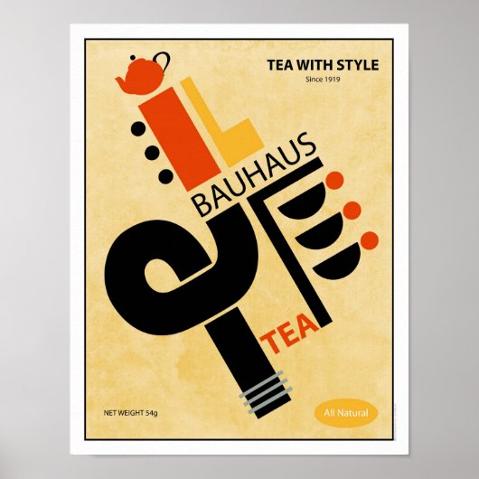 Bauhaus Tea Poster (Vorne)