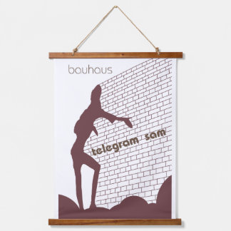 Bauhaus Telegram Sam Poster Art Wandteppich Mit Holzrahmen