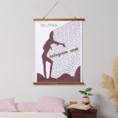 Bauhaus Telegram Sam Poster Art Wandteppich Mit Holzrahmen (Schlafzimmer)