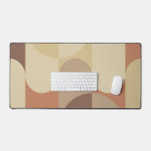 Bauhaus Terracotta Beige Abstract Desk Mat Schreibtischunterlage (Tastatur & Maus)