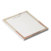 Bauhaus Terracotta Beige Abstract Personalized Notizblock (angewinkelt)