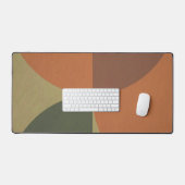 Bauhaus Terracotta Green Abstract Desk Mat Schreibtischunterlage (Tastatur & Maus)
