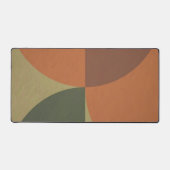 Bauhaus Terracotta Green Abstract Desk Mat Schreibtischunterlage (Vorderseite)