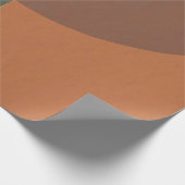 Bauhaus Terracotta Green Abstract Wrapping Paper Geschenkpapier (Ecke)