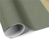 Bauhaus Terracotta Green Abstract Wrapping Paper Geschenkpapier (Rolleneckpunkt)