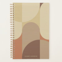 Bauhaus Terrakotta Beige Abstrakte Personalisierte