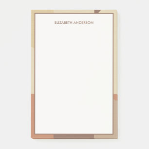 Bauhaus Terrakotta Beige Abstrakte Personalisierte Post-it Klebezettel