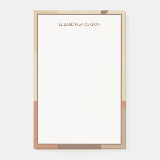 Bauhaus Terrakotta Beige Abstrakte Personalisierte Post-it Klebezettel