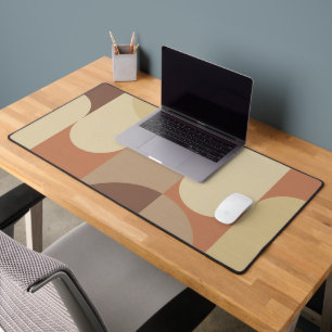 Bauhaus Terrakotta Beige Abstrakte Schreibtischmat Schreibtischunterlage