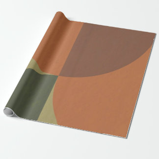 Bauhaus Terrakotta Grün Abstraktes Geschenkpapier