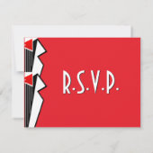 Bauhaus Tuxedo (Antwortkarte) RSVP Karte (Rückseite)