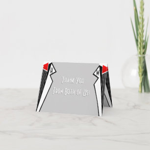 Bauhaus Tuxedo (Danke von beiden) Dankeskarte