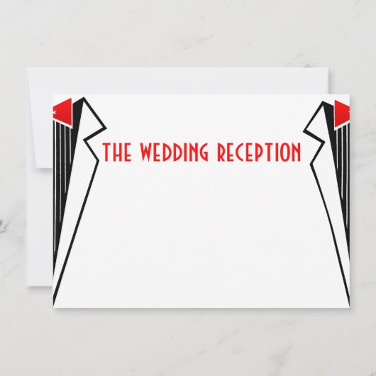 Bauhaus Tuxedo (Empfang) Einladung (Rückseite)