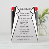 Bauhaus Tuxedo (Hochzeitsfeier) Einladung (Stehend Vorderseite)