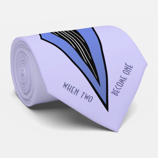 Bauhaus Tuxedo Lavender Wedding Personalisiert Krawatte (Gerollt)