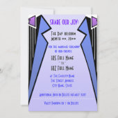 Bauhaus Tuxedo - LBV (Hochzeitsfeier) Einladung (Vorderseite)