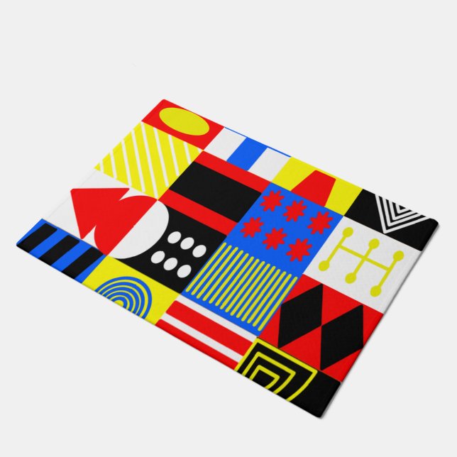 Bauhaus Vier Fußmatte (Schrägansicht)