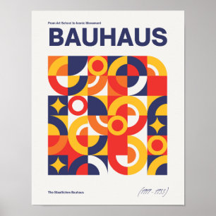 Bauhaus Vintage-Kunstposter Geometrischer Poster