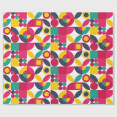 Bauhaus Vintager Stil Geschenkpapier (Flach)