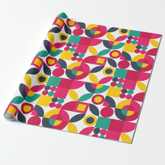 Bauhaus Vintager Stil Geschenkpapier (Ungerollt)