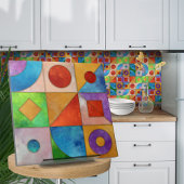 Bauhaus Wasserfarbe geometrisch abstrakt N3 Fliese