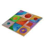 Bauhaus Wasserfarbe geometrisch abstrakt N3 Fliese (Seite)