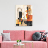 Bauhaus Watercolor Abstrakte Leinwand (Insitu (Wohnzimmer))