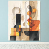 Bauhaus Watercolor Abstrakte Leinwand (Insitu (Holzboden))