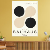 Bauhaus Weimar Circle Art Print Beige Black Leinwanddruck (Insitu (Wohnzimmer))