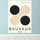Bauhaus Weimar Circle Art Print Beige Black Leinwanddruck (Insitu (Holzboden))