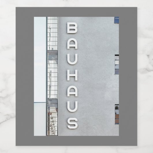 Bauhaus Weinetikett (Einzelnes Label)