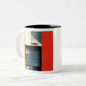 Bauhausarchitektur illustriert zweifarbige tasse (Vorderseite Links)