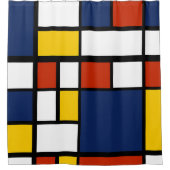 Bauhausmuster abstrakte geometrische Kunstmalerei  Duschvorhang (Vorderseite)