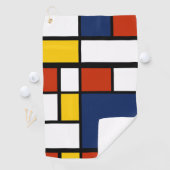 Bauhausmuster abstrakte geometrische Kunstmalerei  Golfhandtuch (Insitu)