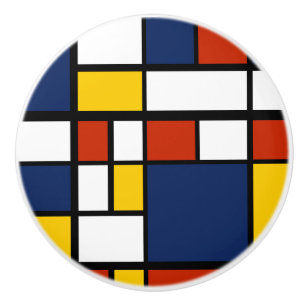 Bauhausmuster abstrakte geometrische Kunstmalerei  Keramikknauf