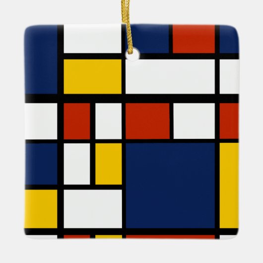 Bauhausmuster abstrakte geometrische Kunstmalerei  Keramikornament (Vorderseite)