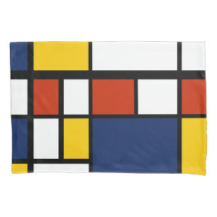 Bauhausmuster abstrakte geometrische Kunstmalerei  Kissenbezug