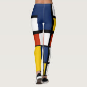 Bauhausmuster abstrakte geometrische Kunstmalerei  Leggings (Rückseite)