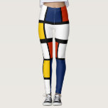 Bauhausmuster abstrakte geometrische Kunstmalerei  Leggings<br><div class="desc">Bauhaus-Muster abstrakte geometrische Kunstmalerei mondrischer Leinwand Moderne Minimalismus</div>