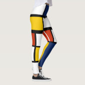 Bauhausmuster abstrakte geometrische Kunstmalerei Leggings (Rechts)