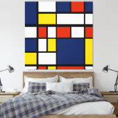 Bauhausmuster abstrakte geometrische Kunstmalerei Leinwanddruck (Insitu (Schlafzimmer))