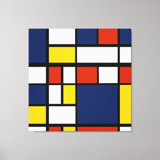 Bauhausmuster abstrakte geometrische Kunstmalerei Leinwanddruck (Vorderseite)